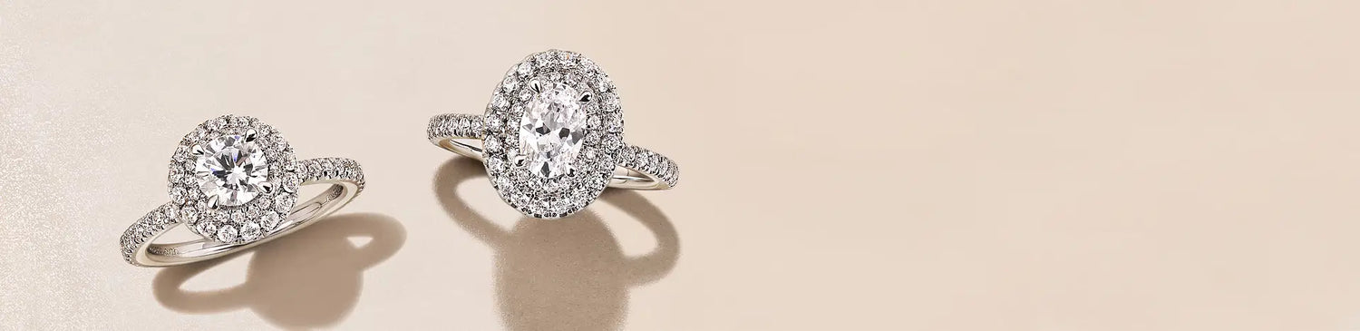 Double Halo Engagement Rings